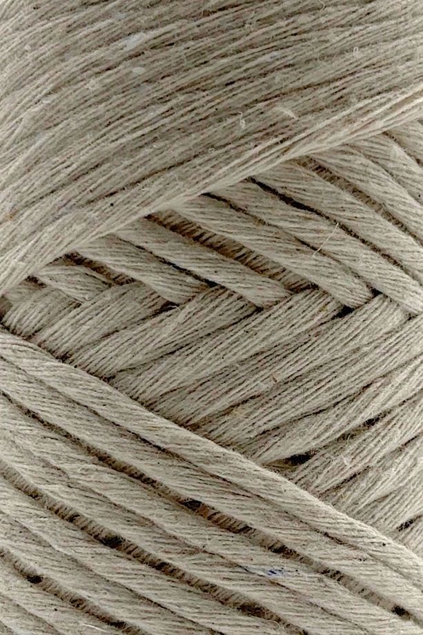 Taranan Makrome İpi 3mm Taranabilir Pamuk Makrome İpi Makrame İpi Doğal Beyaz - 2