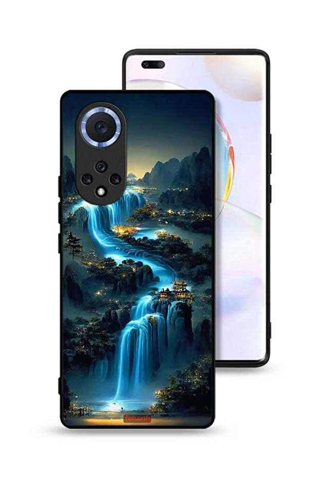 غطاء حماية لهاتف Honor 50 Pro بتصميم شلال فني