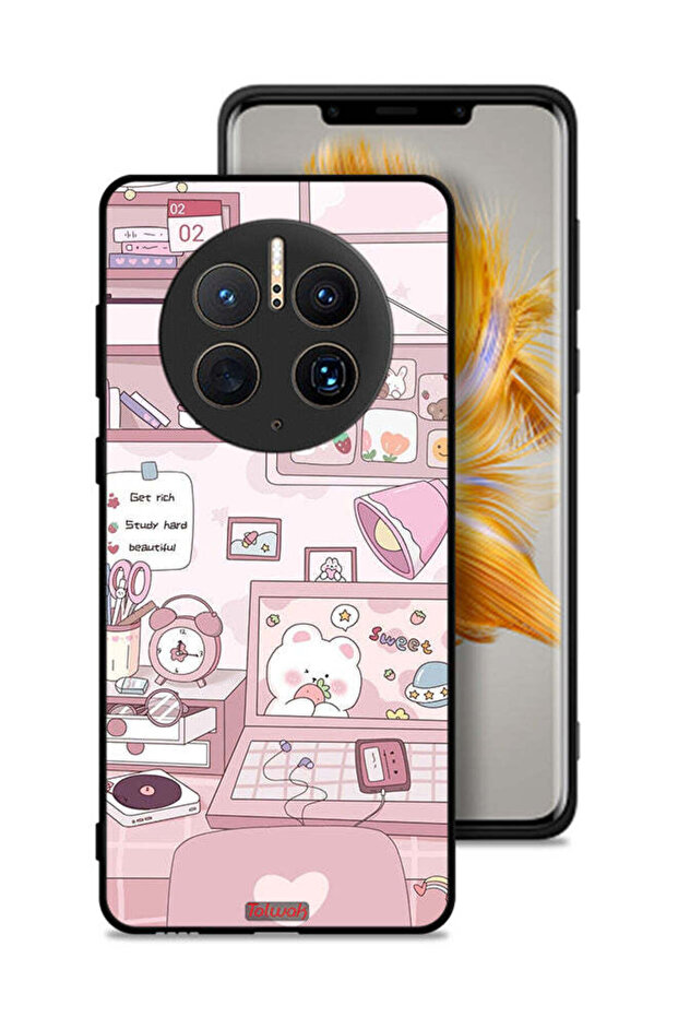Huawei Mate 50 Pro Protective Case Cover Get Rich Study Hard