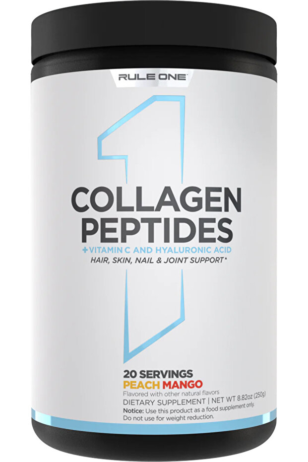 Collagen Peptides+Vitamin C & Hyaluronic Acid, Peach Mango, 250g, 20 Servings