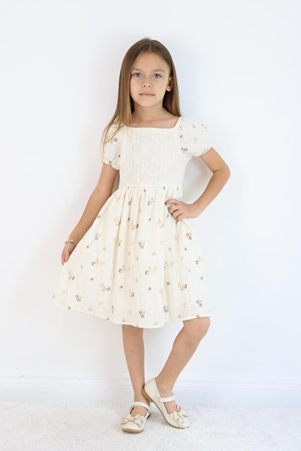Dantelli Müslin Elbise - 2