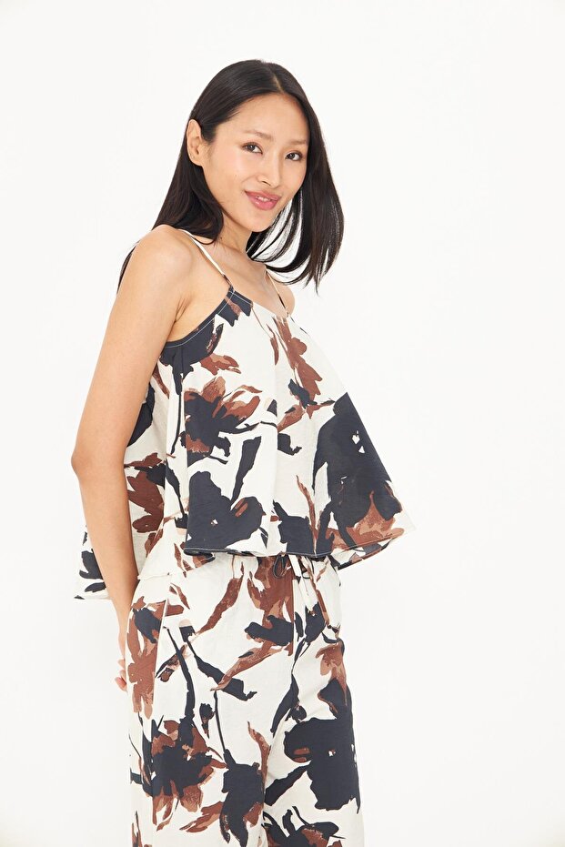 Desenli Modal Bluz - 1