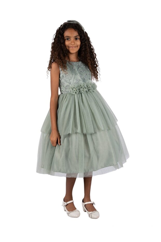 D' Daniela - Abigail Olive Party Dress with Headband