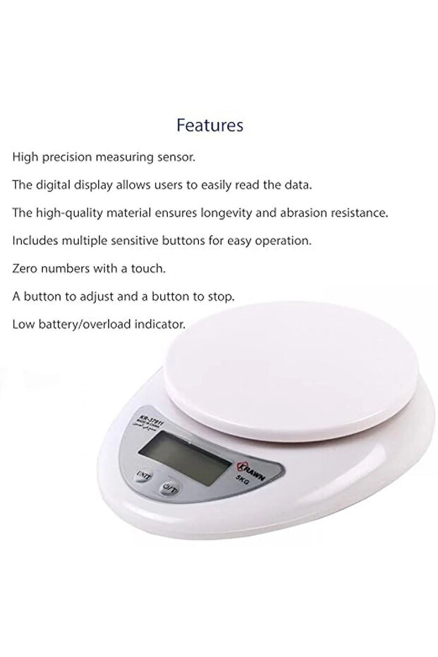 ميزان مطبخ متعدد الأغراض KR-37911 أبيض - 4