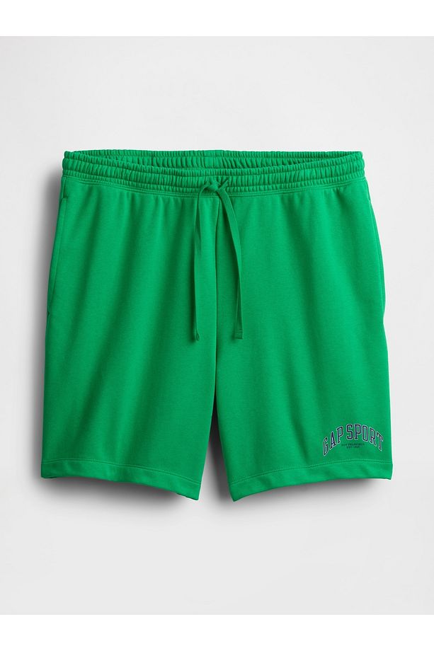 Erkek Yeşil Relaxed Gap Logo Grafik Şort - 2