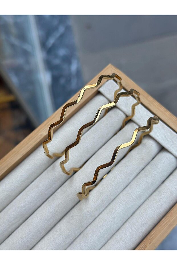 zigzag ajda çelik bilezik - 2