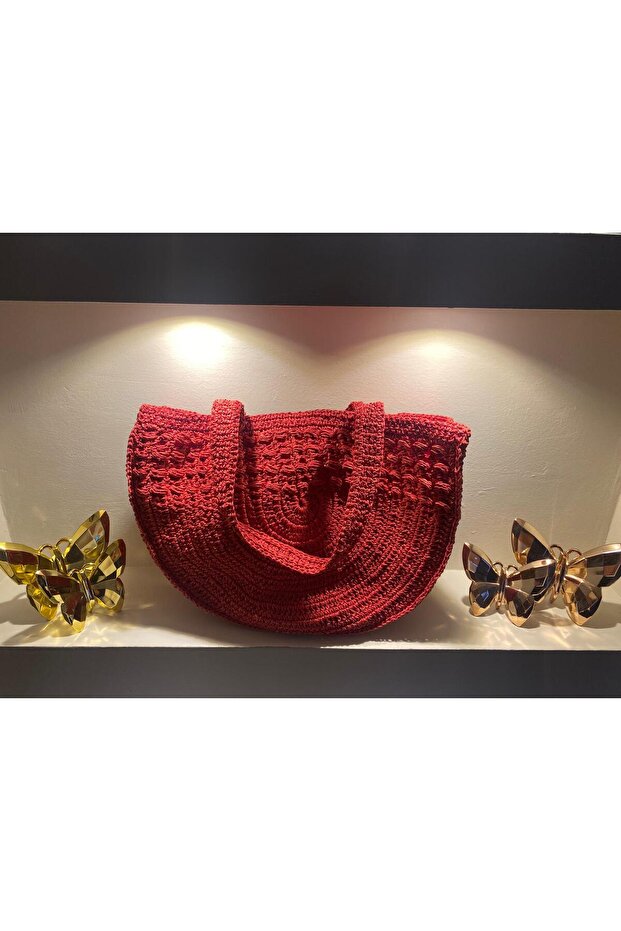 حقيبة منسوجة يدويًا من القش DMLS - 4