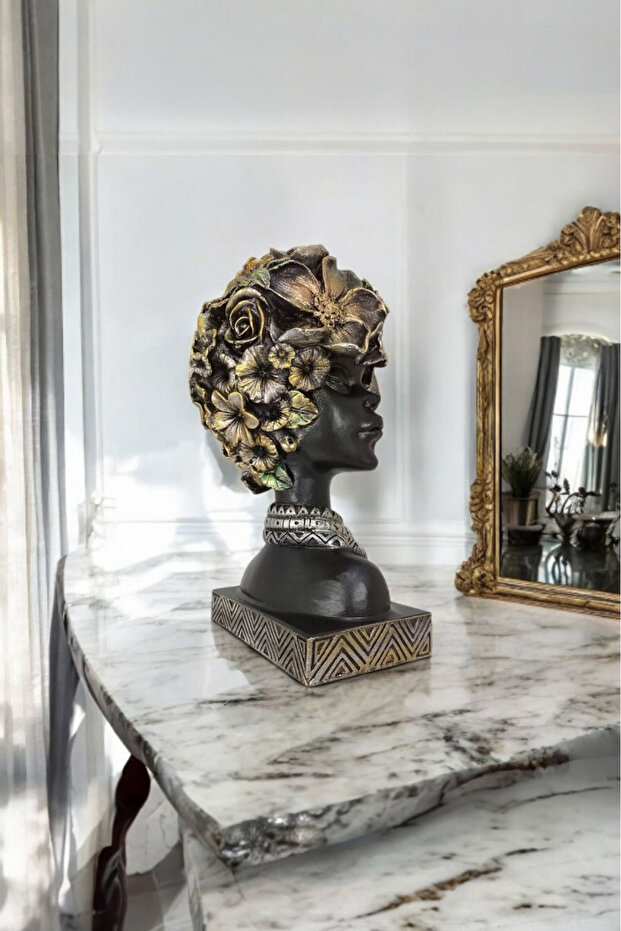 Dekoratif Afrikalı Kadın Biblo - 2