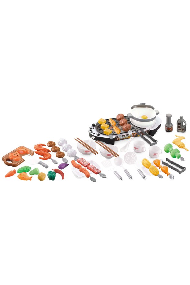 Complete Kitchen Grill Set, "LikeSmart Barbeque", sound and light effects, set includes 69 items