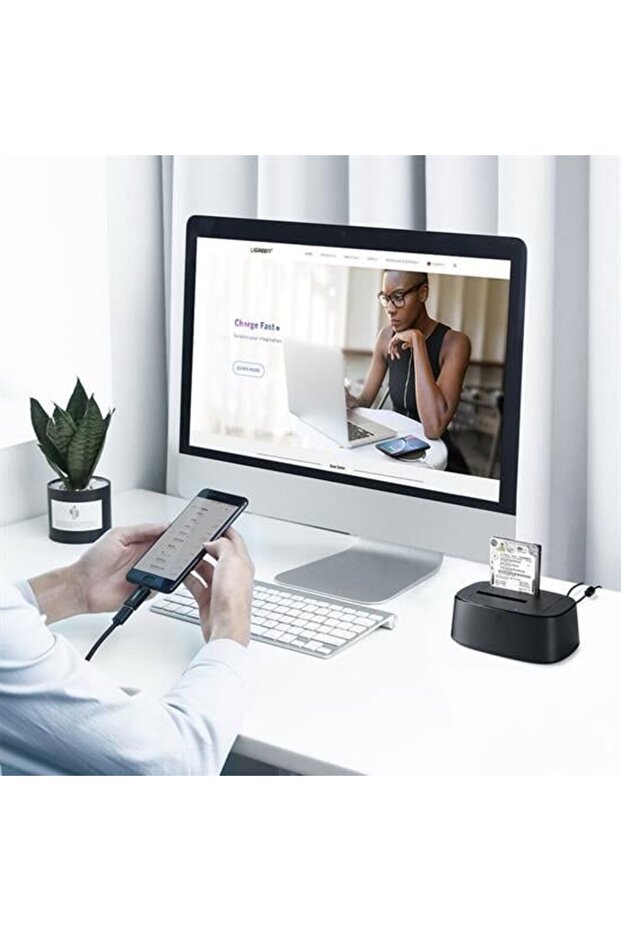 50742 USB Type-C 3.1 Gen2 2.5'' HDD SSD Dual Dock Station Alüminyum Harici Disk Kutusu - 3