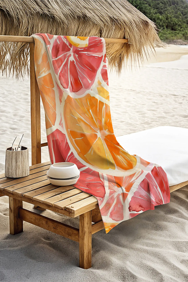 Adult Unisex 75X155Cm Summer Patterned Beach Towel - Bath Towel - Sea Towel