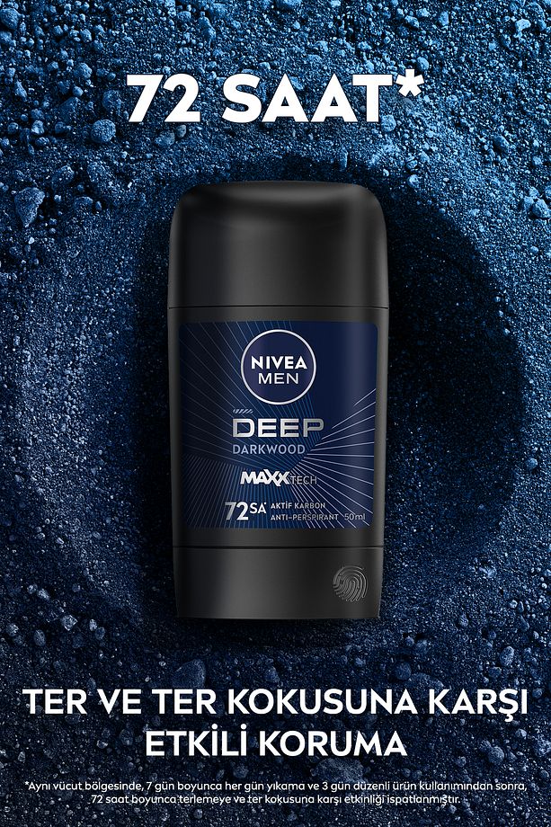 MEN Erkek Stick Deodorant Deep Dimension Aktif Karbon 50ml, 72 Saat Anti-perspirant Koruma - 2