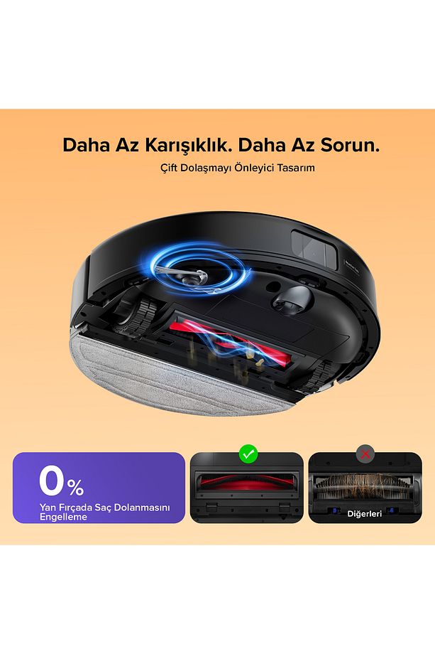 S8 Pro Akıllı Robot Süpürge Siyah - 9