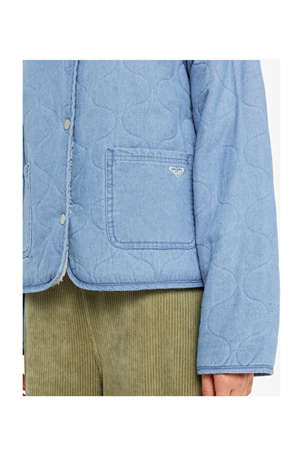 Not so Basic - Sherpa Lined Denim Jacket for Women - 5