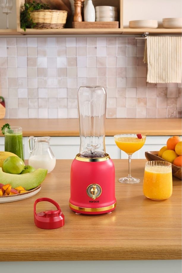 Retro Personal Kişisel Smoothie Blender Red - 1