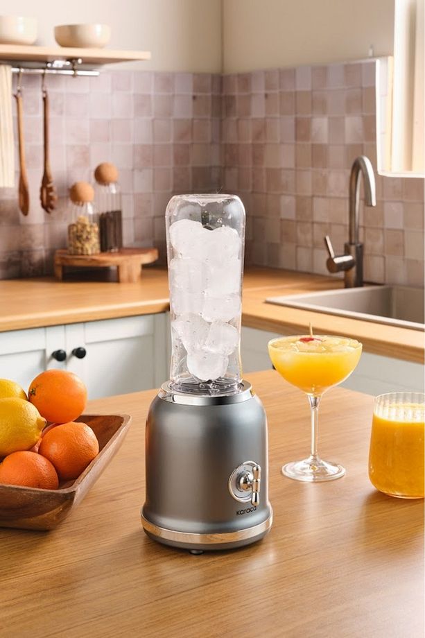 Retro Personal Kişisel Smoothie Blender Grey - 9