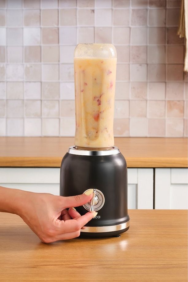 Retro Personal Kişisel Smoothie Blender Black - 6