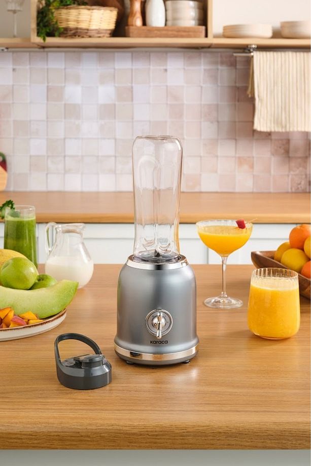 Retro Personal Kişisel Smoothie Blender Grey - 1