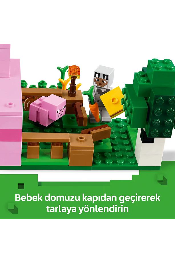 ® Minecraft® Yavru Domuz Evi 21268 - 7 Yaş ve Üzeri Yapım Seti (238 Parça) - 8
