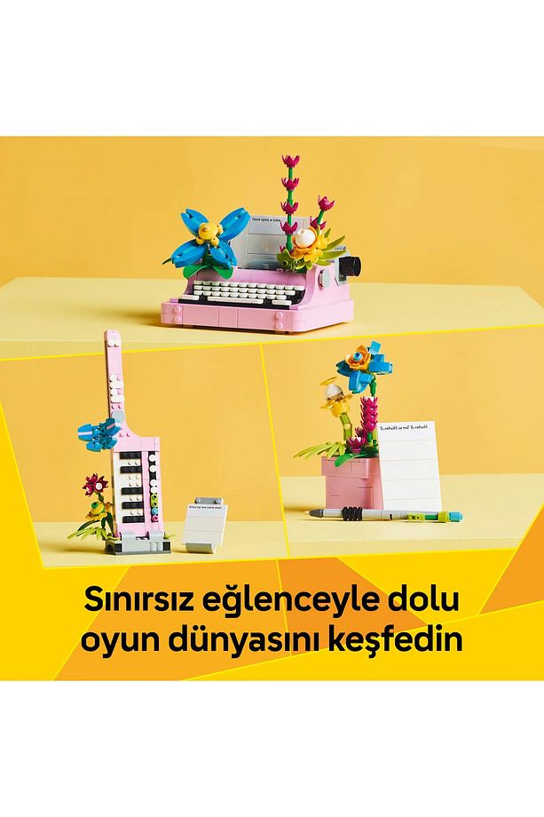 ® Creator 3’ü 1 Arada Çiçekli Daktilo 31169 - 8+ Yaratıcı Oyuncak Yapım Seti (363 Parça) - 7