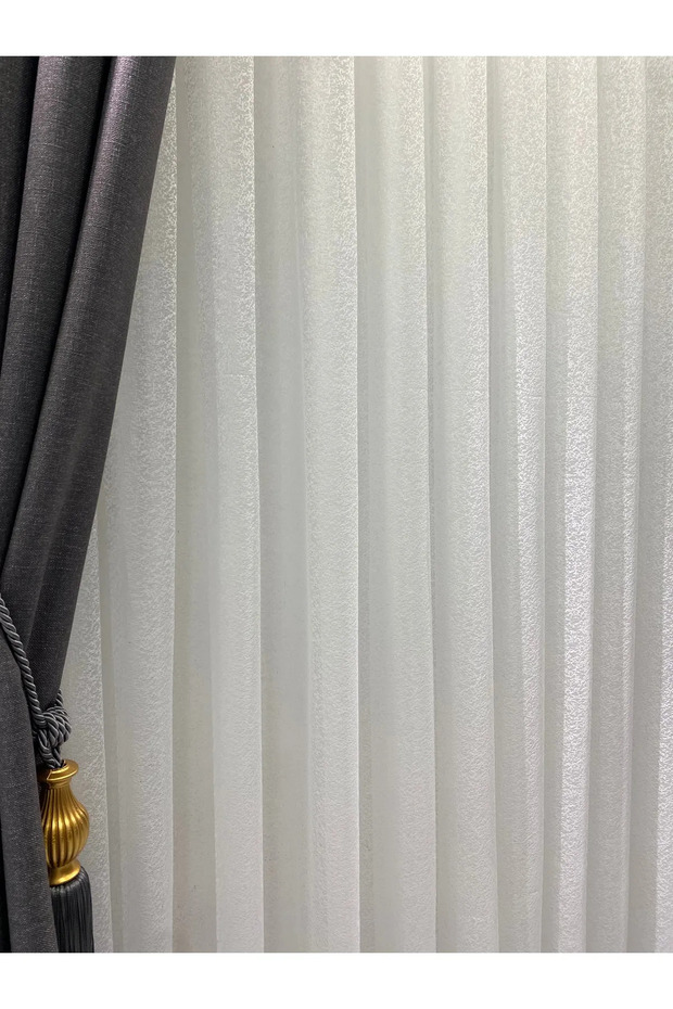 Tulle Curtain Sand Patterned Knitted Fabric 1/3 Tight Pleated Pipe Pleat Non-Creasy No Ironing
