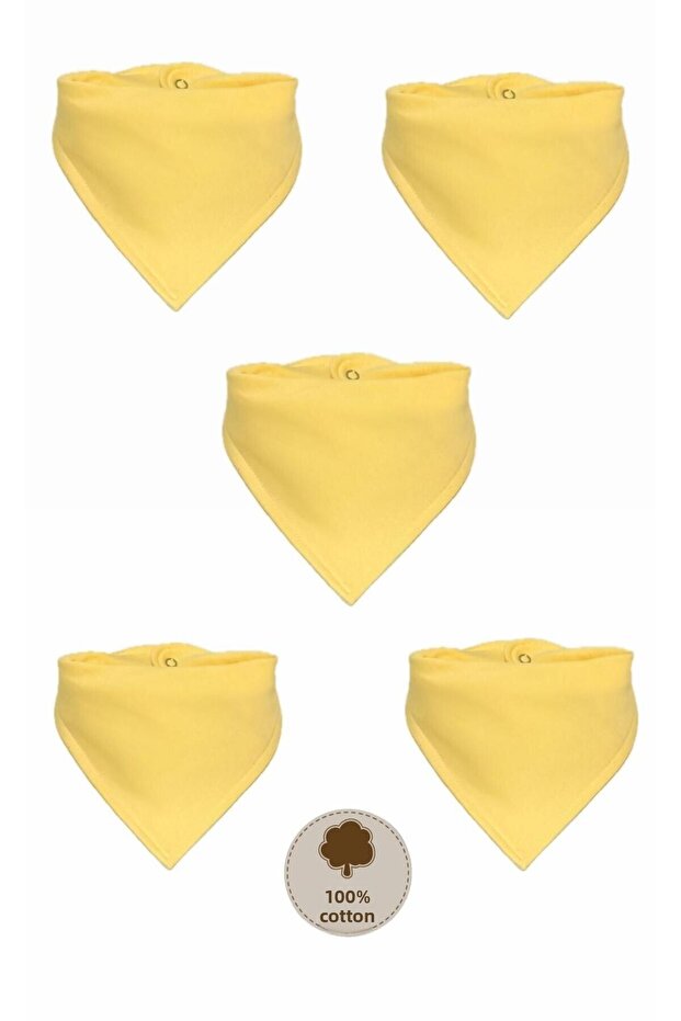 100% Cotton Baby Yellow Scarf and Front Sleeve Patch Set (5 Pieces)