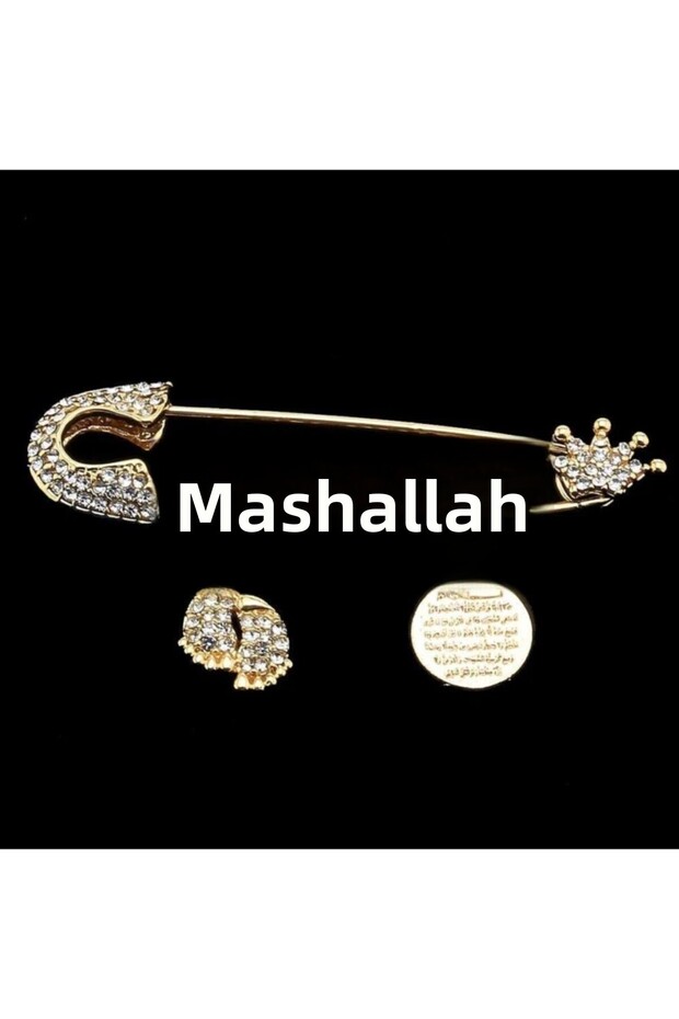 دبوس طية صدر السترة مكتوب عليه ما شاء الله 39