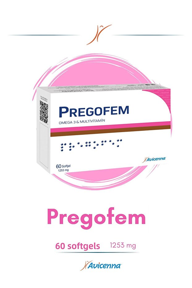 Pregofem - Food Supplement with Omega 3 and Multivitamins - 60 Softgel Capsules - 1
