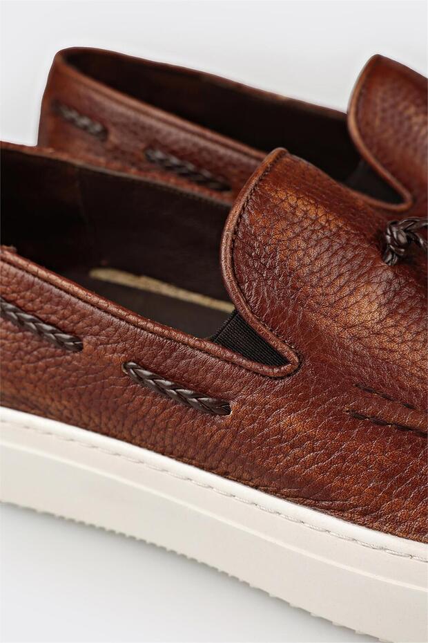 Taba Deri Erkek Loafer - 5