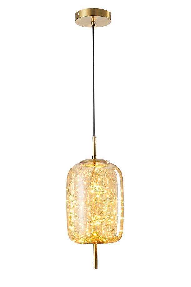 Lewi 10 Watt 3000K Eskitme Bal Camlı Tekli Peri Led Sarkıt Avize - 3