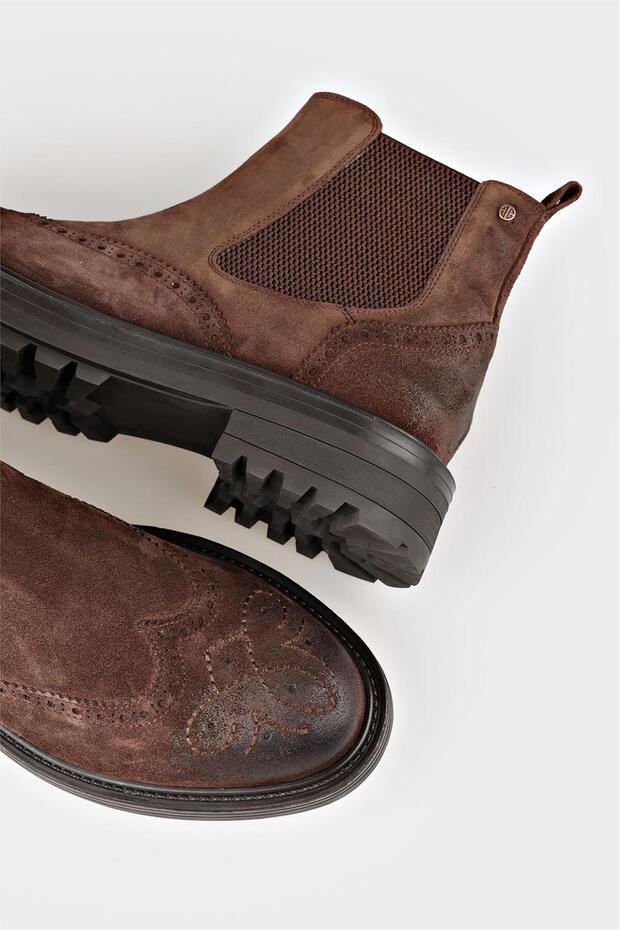 Kahve Deri Erkek Günlük Bot - 4