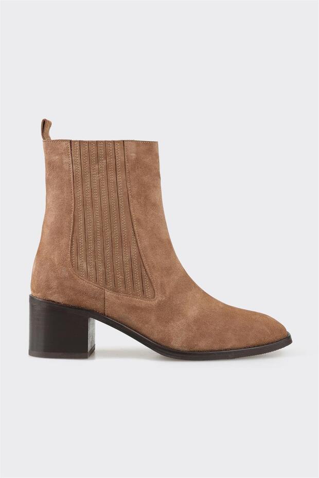 Taba Deri Kadın Klasik Bot - 1