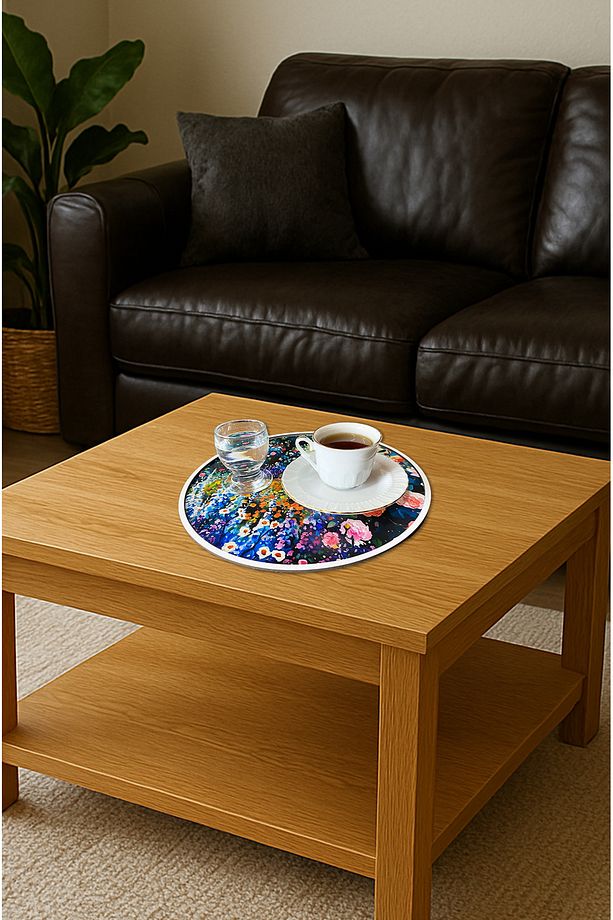 Ahşap Mdf Kahve Sunum Tepsisi - 4