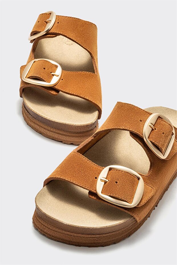 Taba Deri Kadın Terlik - 3