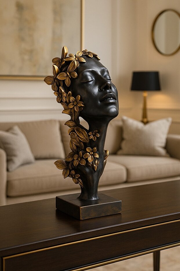 Çiçekli Kadın Büst - 1