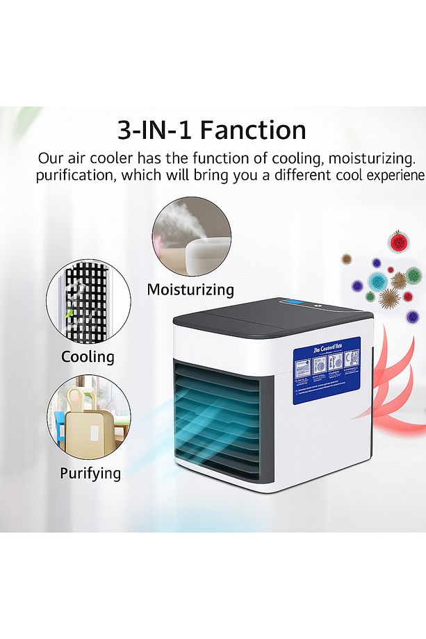 Taşınabilir Hava Soğutucu Usb Mini Klima Fan 3 Kademeli Hava Temizleyici Vantilatör Mini Klima - 7
