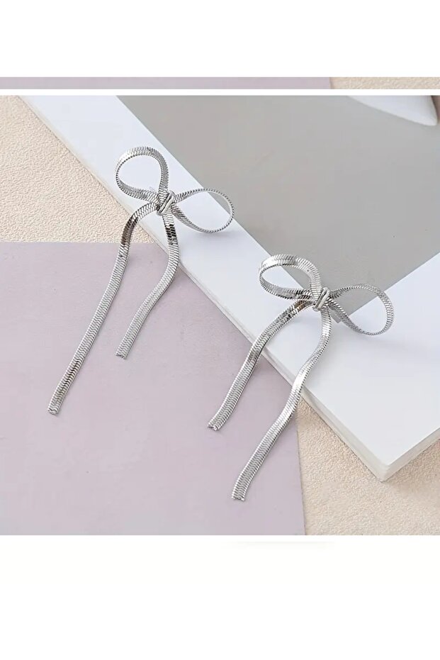 Steel Bow Earrings