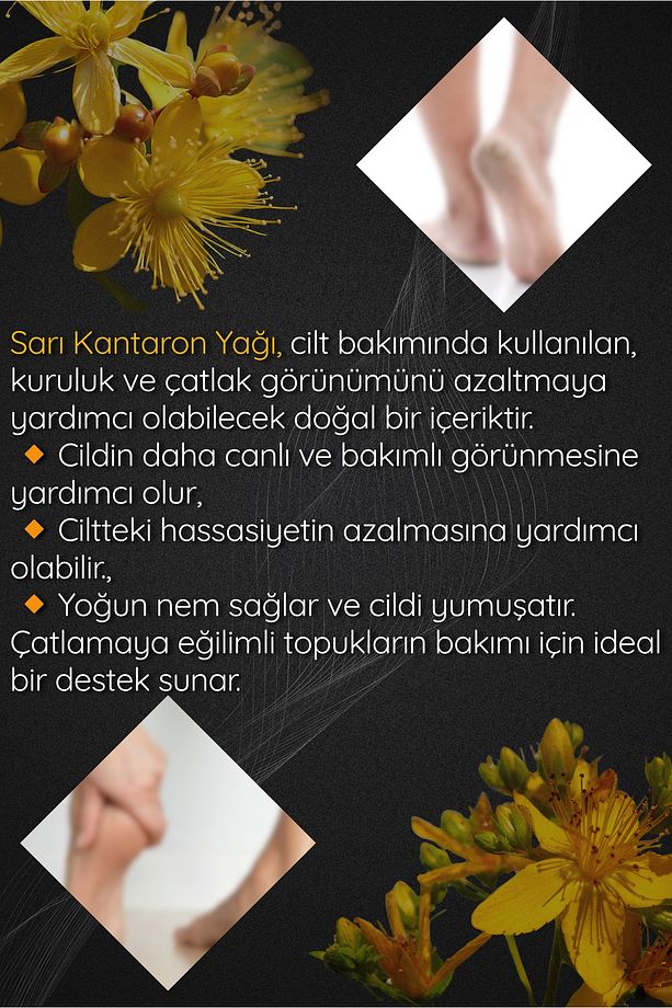 Topuk Ve Ayak Çatlak Bakım Kremi, Ayak Bakımı, Sarı Kantaron Özlü 150ml - 5