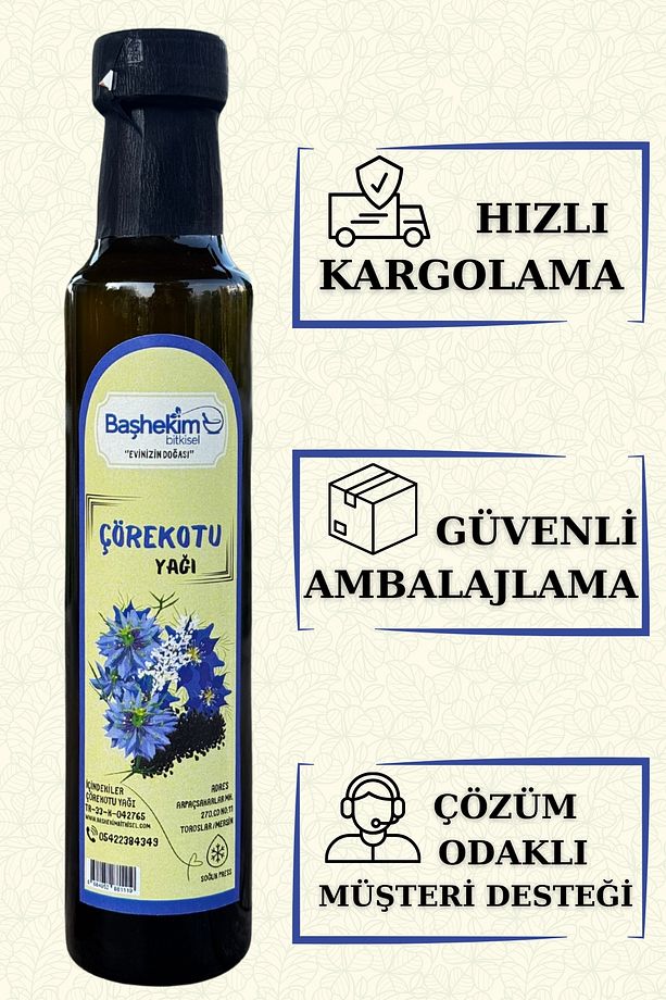 Çörek Otu Yağı 250 ml Soğuk Press Katkısız Seyreltilmemiş Yerli Tohum Isıl Işlem Görmemiş - 4