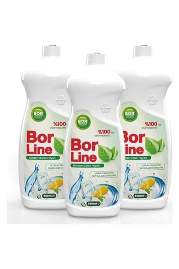 Bor Katkılı 650 Ml Bulaşık Deterjanı (3 Adet) - 1