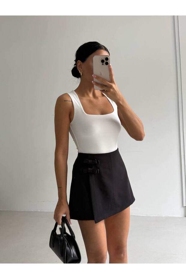 New Season Bow Detailed Women's Mini Skirt 52202033