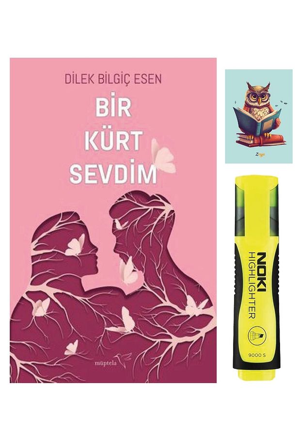 Bir Kürt Sevdim Romanı - Dilek Bilgiç Esen 9786257099301 -  Sarı Fosforlu Kalem - Not Defterli Seti - 1