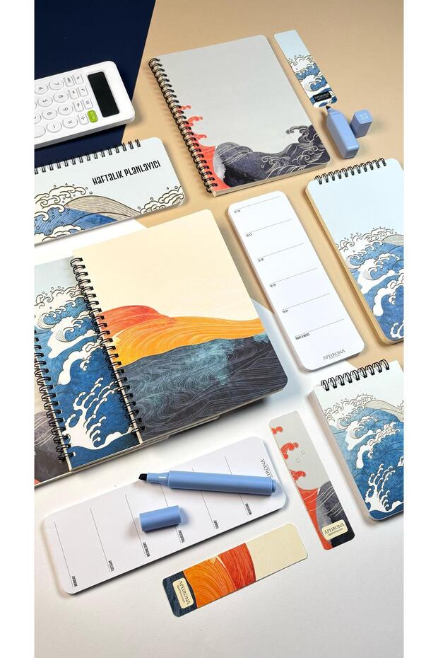 Giant Planning and Notebook Set - 12 Pieces Items - Single Package - 5