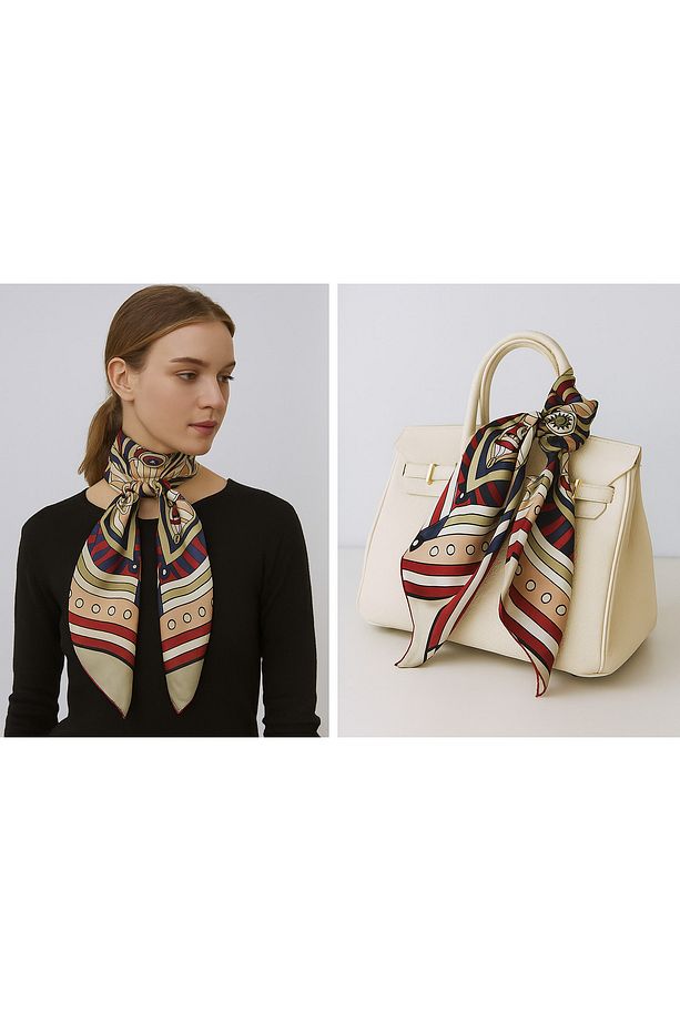 Kadın %100 Twill Ipek Eşarp - 3