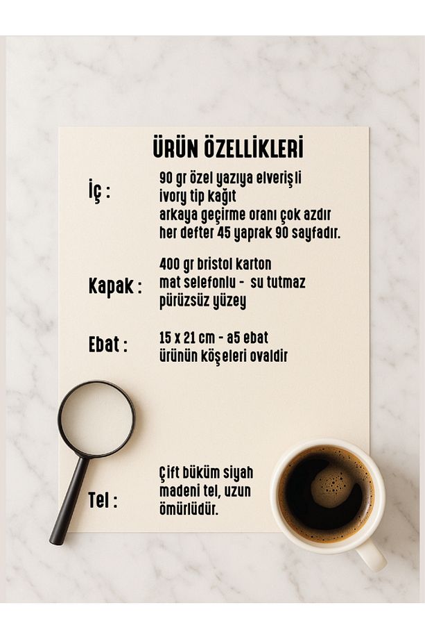 Çizgisiz Defter | 90 Sayfa | Çelik Spiral | Sert Karton Kapak - 2