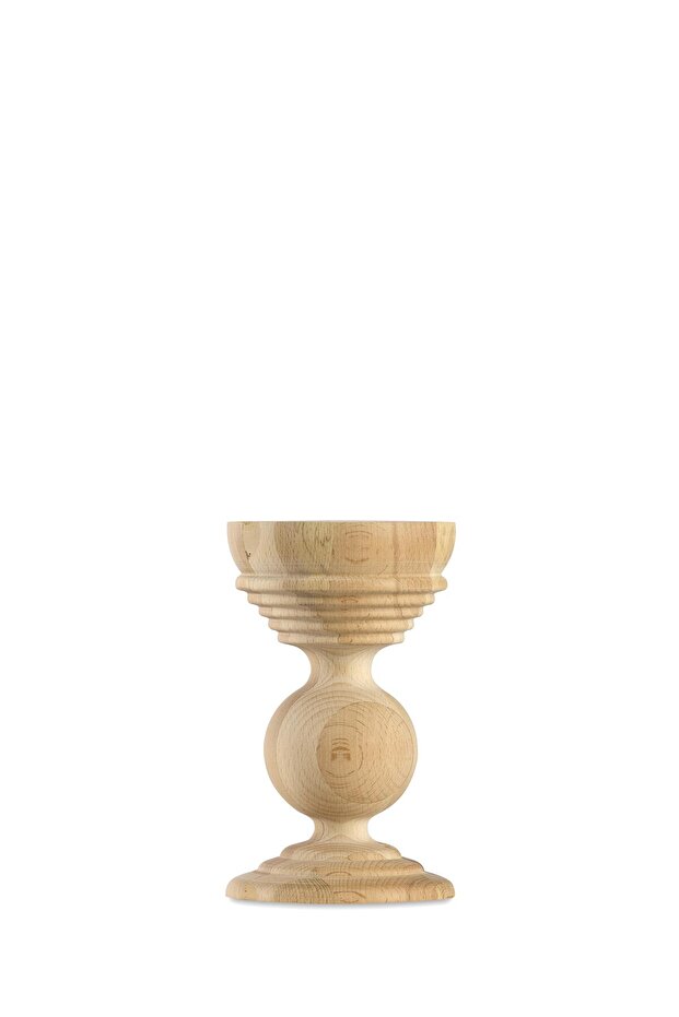 Ahşap Kayın Şamdan / STSMD1075 - 1