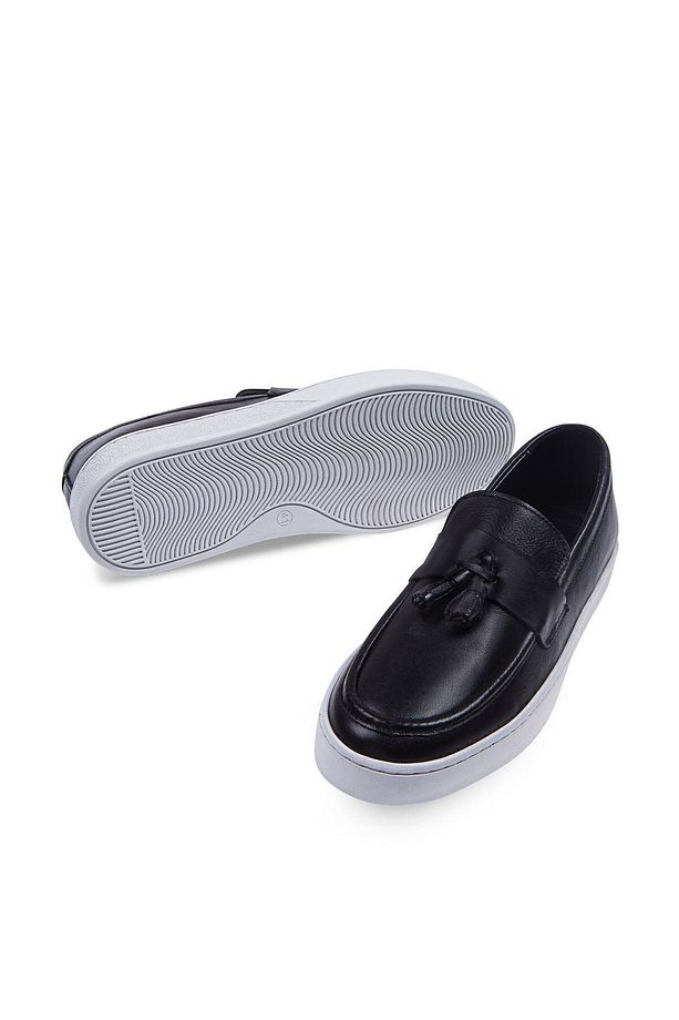 Tassel Siyah %100 Hakiki Deri Erkek Loafer Ayakkabı - 5