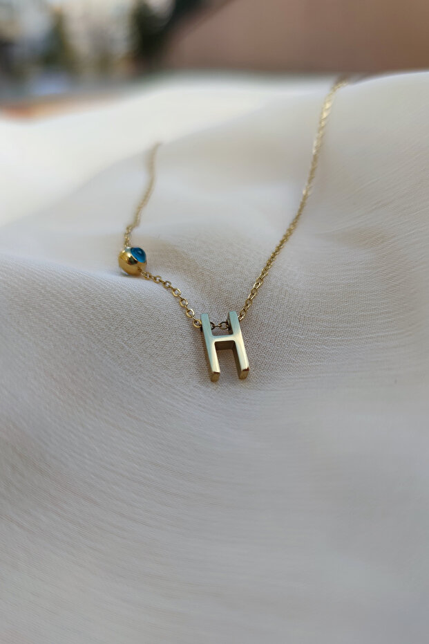 Çelik Harf Kolye - H - 1