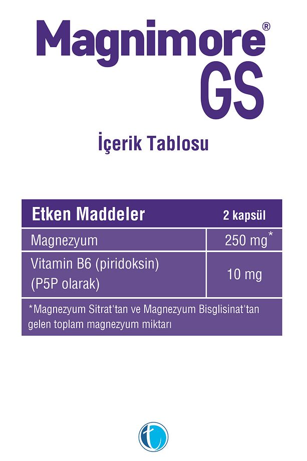GS Magnezyum 60 Bitkisel Kapsül Bisglisinat Sitrat - 2