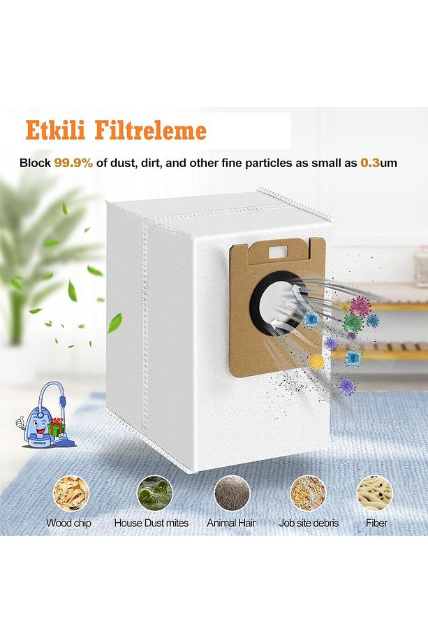 Dreame D10 Plus, D9 Plus, L10 Plus Uyumlu Robot Süpürge Toz Torbası – 2’li Set, Yüksek Kapasite - 4